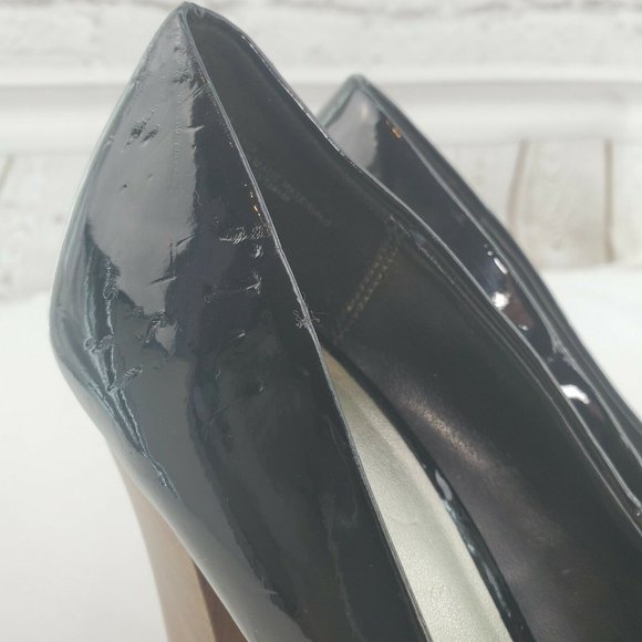 City Streets Womens Black Patent Block Heels Sz 7 - Picture 9 of 15